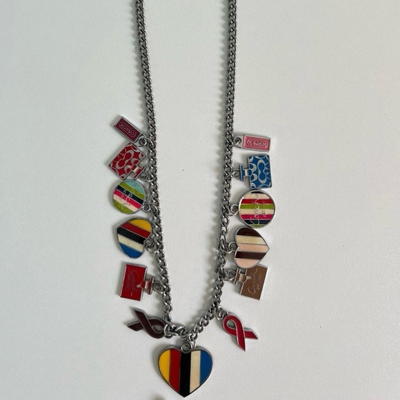 Coach Multicolor Brass Charm Necklace and Bracelet Set - Picture 5 of 8